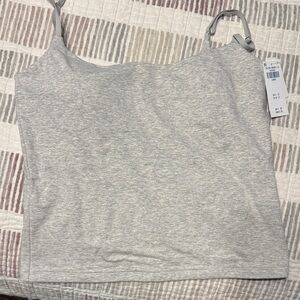 Abercrombie & Fitch Light Gray Adjustable Strap Tank Cami